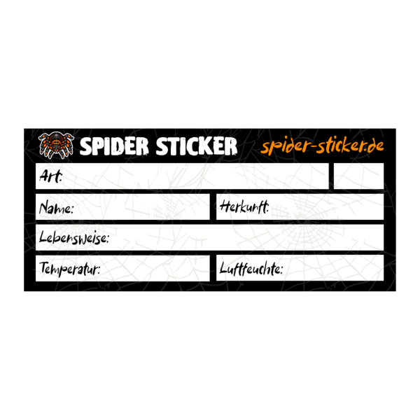 Spider Sticker Terrarium Beschriftung Aufkleber